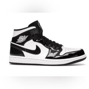 Jordan 1 Mid Carbon Fiber All Star Black and White Size 11